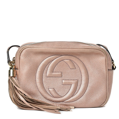 Gucci Metallic Pebbled Calfskin Small Soho Disco Bag Pink 1 of 23