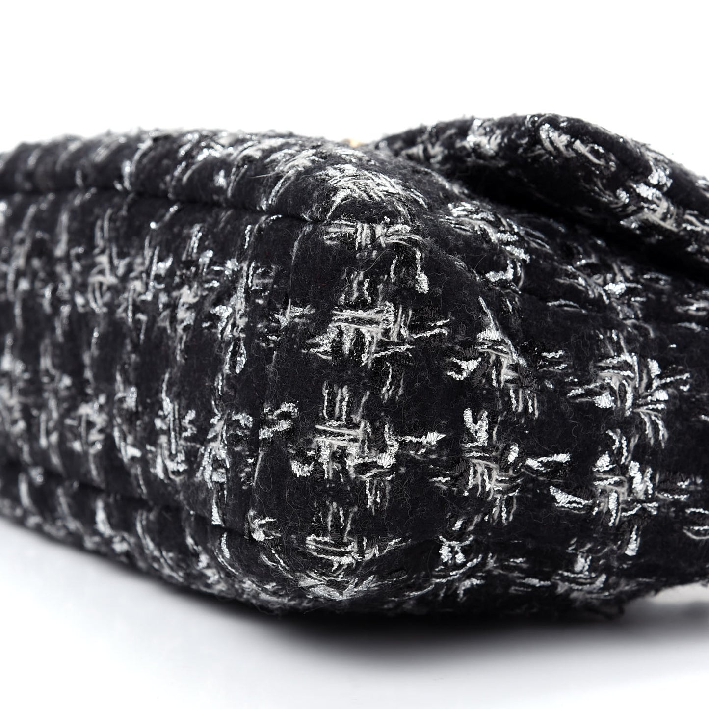 Tweed Quilted Large Chanel 19 Flap Black Silver Ecru