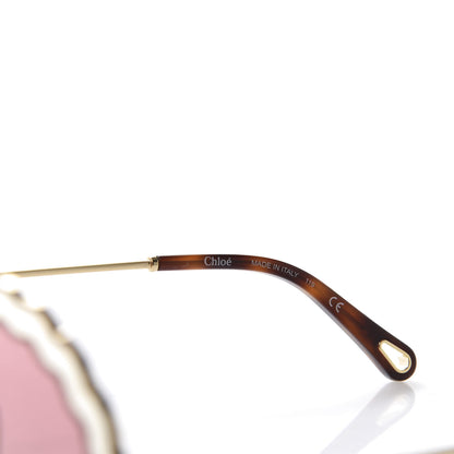 Chloe Scalloped Sunglasses CE147S Gold Pink 5 of 8