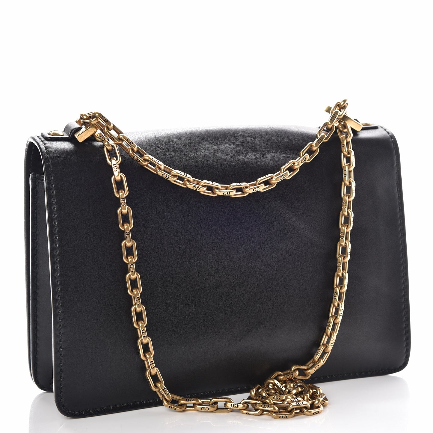 Calfskin J'Adior Chain Flap Bag Black