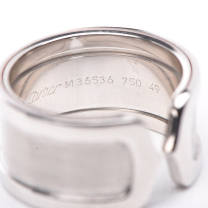 Cartier 18K White Gold 10mm Logo De Ring 49 4.75 5 of 5