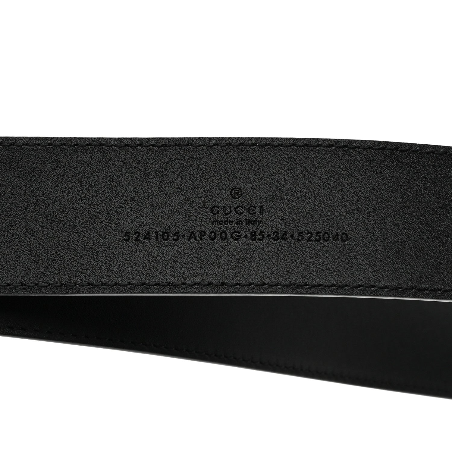 Gucci Moon Calfskin Torchon Double G Belt 85 34 Black 5 of 5