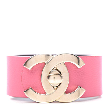 Chanel Caviar CC Turnlock Bracelet M Pink 1 of 5