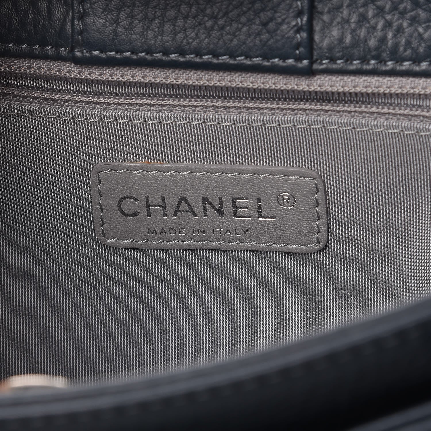 Chanel Calfskin Cerf Executive Shopper Tote Blue 6 of 8