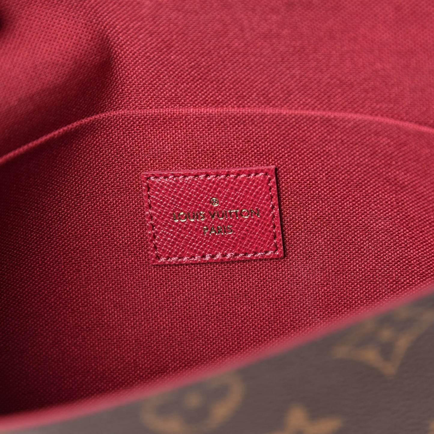 Monogram Pochette Felicie Chain Wallet Fuchsia