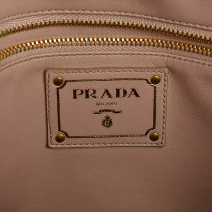 Prada Vitello Shine Shopping Satchel Denim 7 of 10
