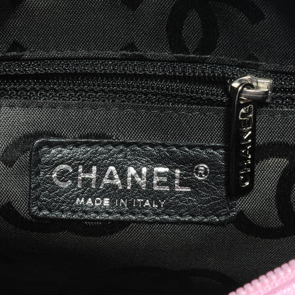 Chanel Calfskin Quilted Cambon Pochette Pink Black 9 of 9