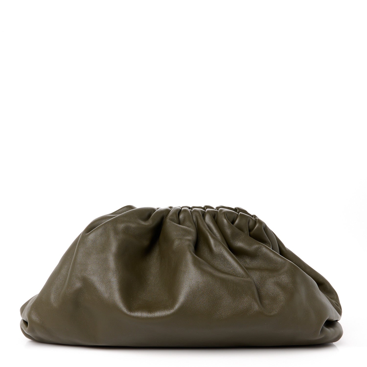 Bottega Veneta Smooth Butter Calf The Pouch Oversized Clutch Kaki Fondent 1 of 12