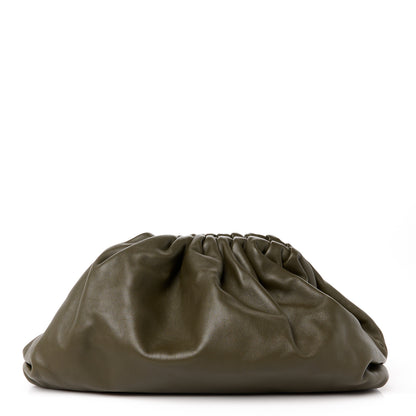 Bottega Veneta Smooth Butter Calf The Pouch Oversized Clutch Kaki Fondent 1 of 12