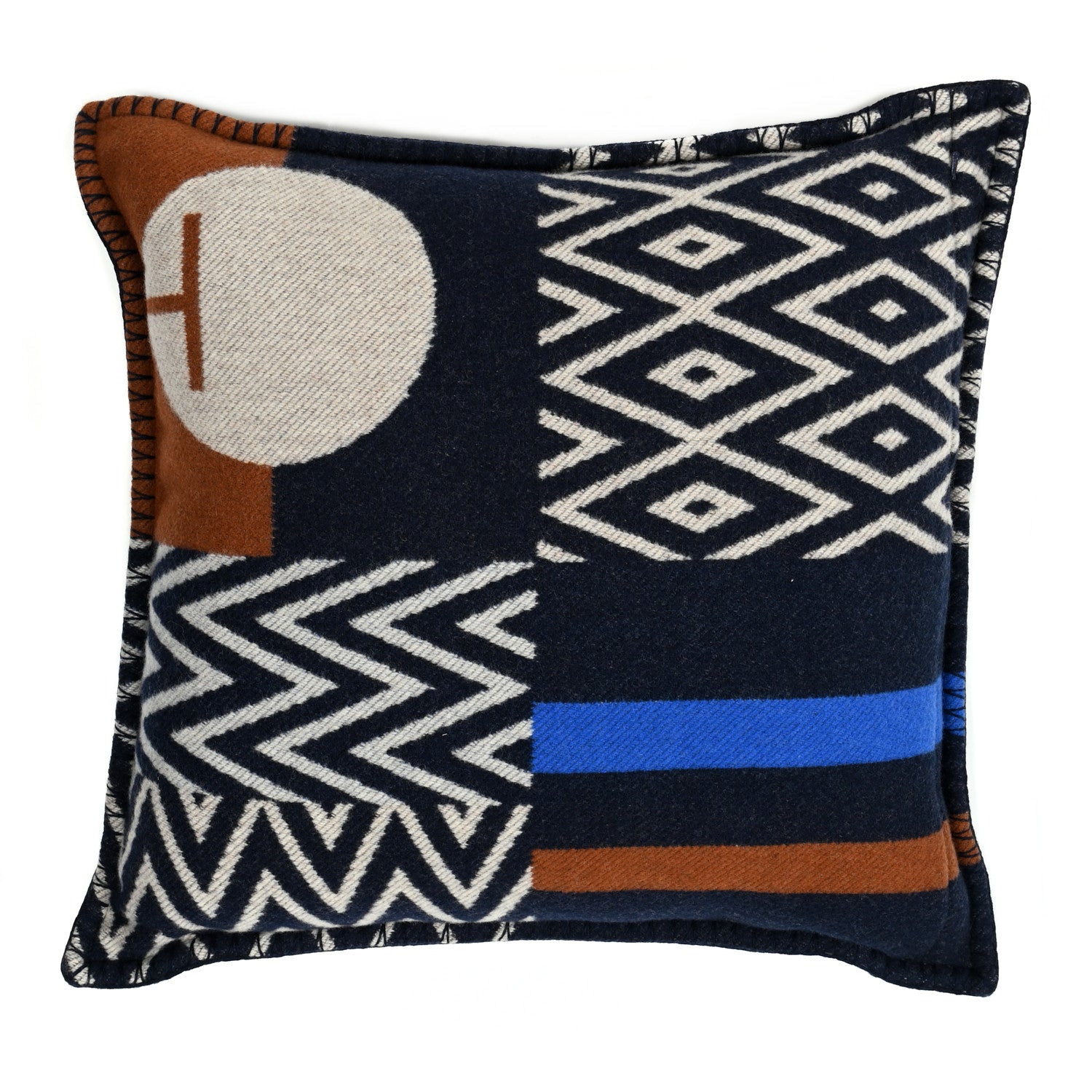 Hermes Wool Cashmere Enigmatic Pillow Encre 2 of 3