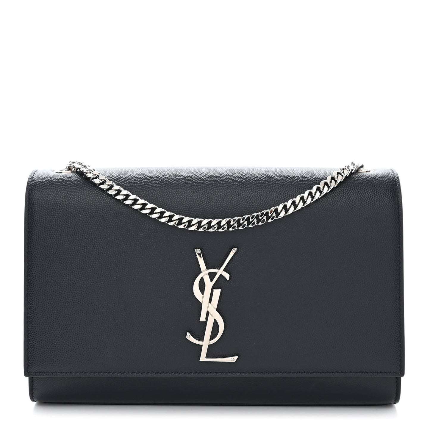 Grain De Poudre Medium Classic Monogram Kate Satchel Deep Marine