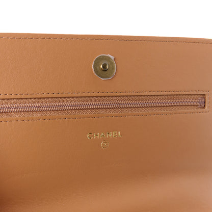 Chanel Lambskin Quilted Chanel 19 Wallet On Chain WOC Brown 6 of 12