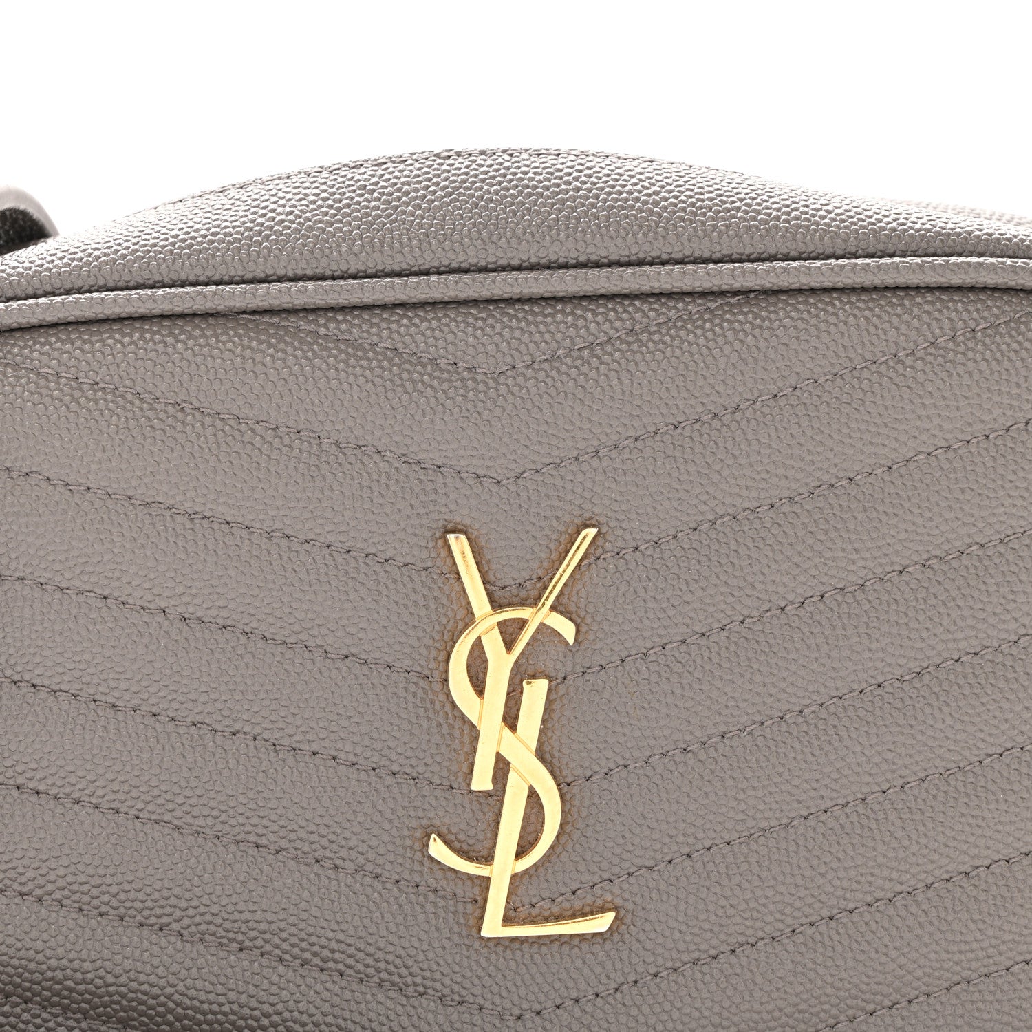 Saint Laurent Grain De Poudre Matelasse Monogram Mini Lou Camera Bag Fog 8 of 13