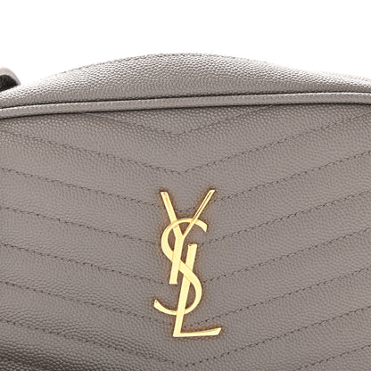 Saint Laurent Grain De Poudre Matelasse Monogram Mini Lou Camera Bag Fog 8 of 13