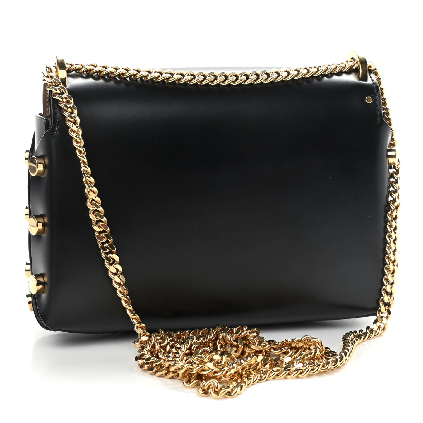 Smooth Calfskin Lockett Petite Shoulder Bag Black