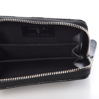 Chanel Iridescent Caviar Quilted Zip Coin Purse Black 5 of 8