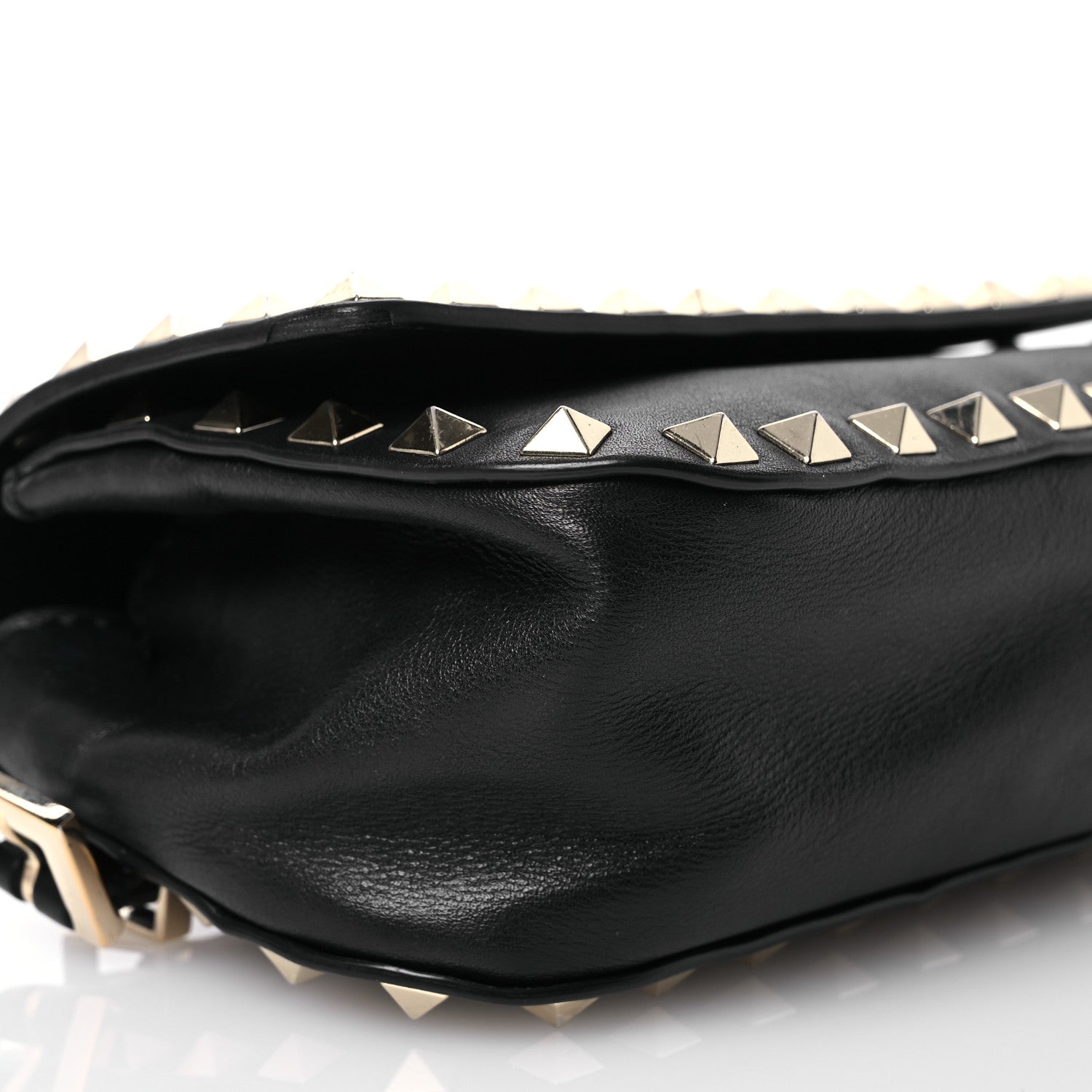 Valentino Garavani Calfskin Rockstud Belt Bag Black 9 of 13