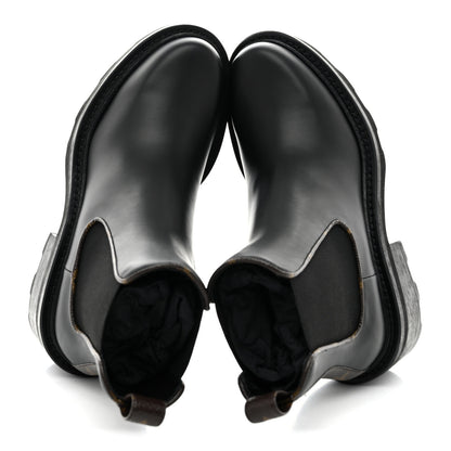 Louis Vuitton Calfskin Monogram Beaubourg Ankle Boots 37 Black 2 of 9