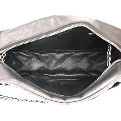 Chanel Metallic Aged Calfskin Quilted Medium Reissue Camera Case Dark Silver 5 of 12