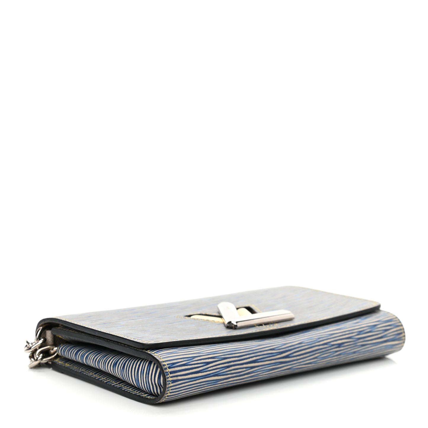 Epi Twist Chain Wallet Denim Light
