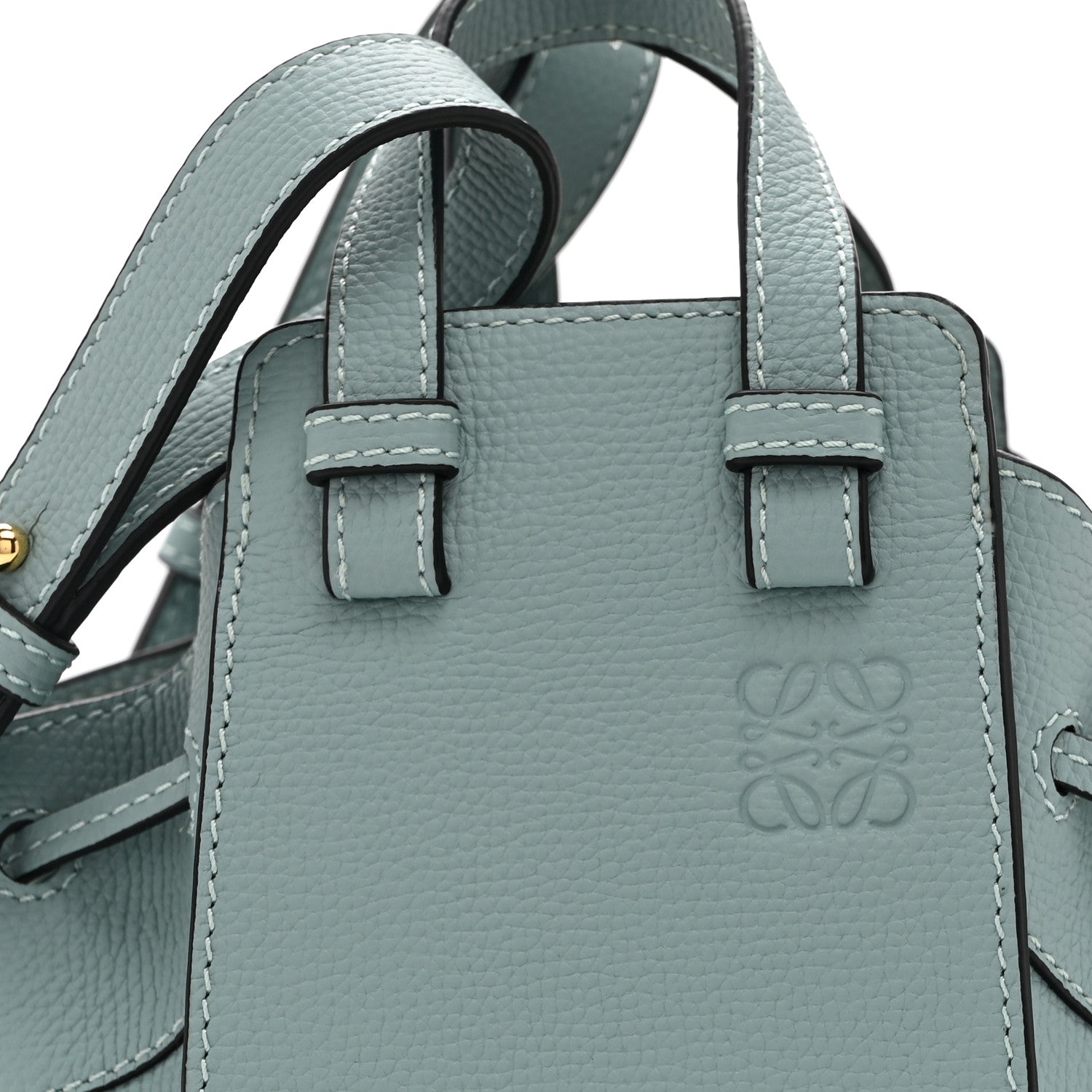 Loewe Pebble Grain Calfskin Mini Hammock Shoulder Bag Light Blue 8 of 10