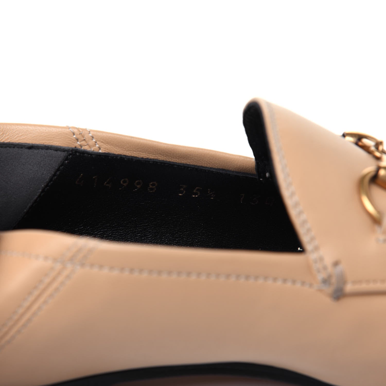 Gucci Lambskin Womens Brixton Horsebit Loafers 35.5 Wheat 8 of 9