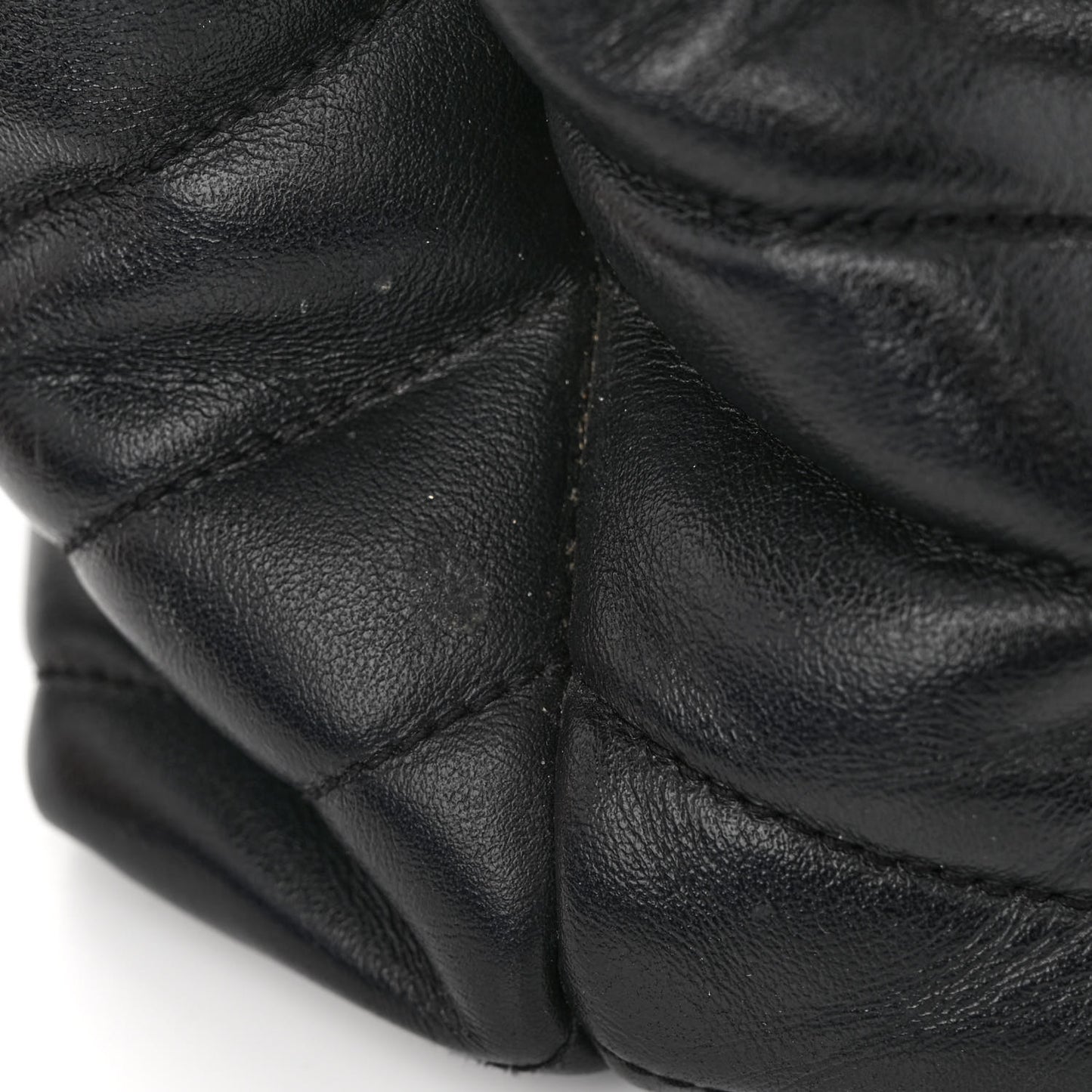 Calfskin Y Quilted Monogram Medium Loulou Chain Satchel Black