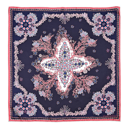 Louis Vuitton Silk Shawl Navy 1 of 5