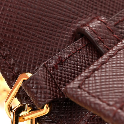Prada Saffiano Metal Large Chain Wallet Granato 10 of 11