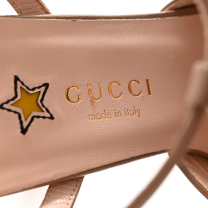 Gucci Malaga Kid Knotted Strap Crawford Platform Sandals 38 Skin Rose 6 of 8