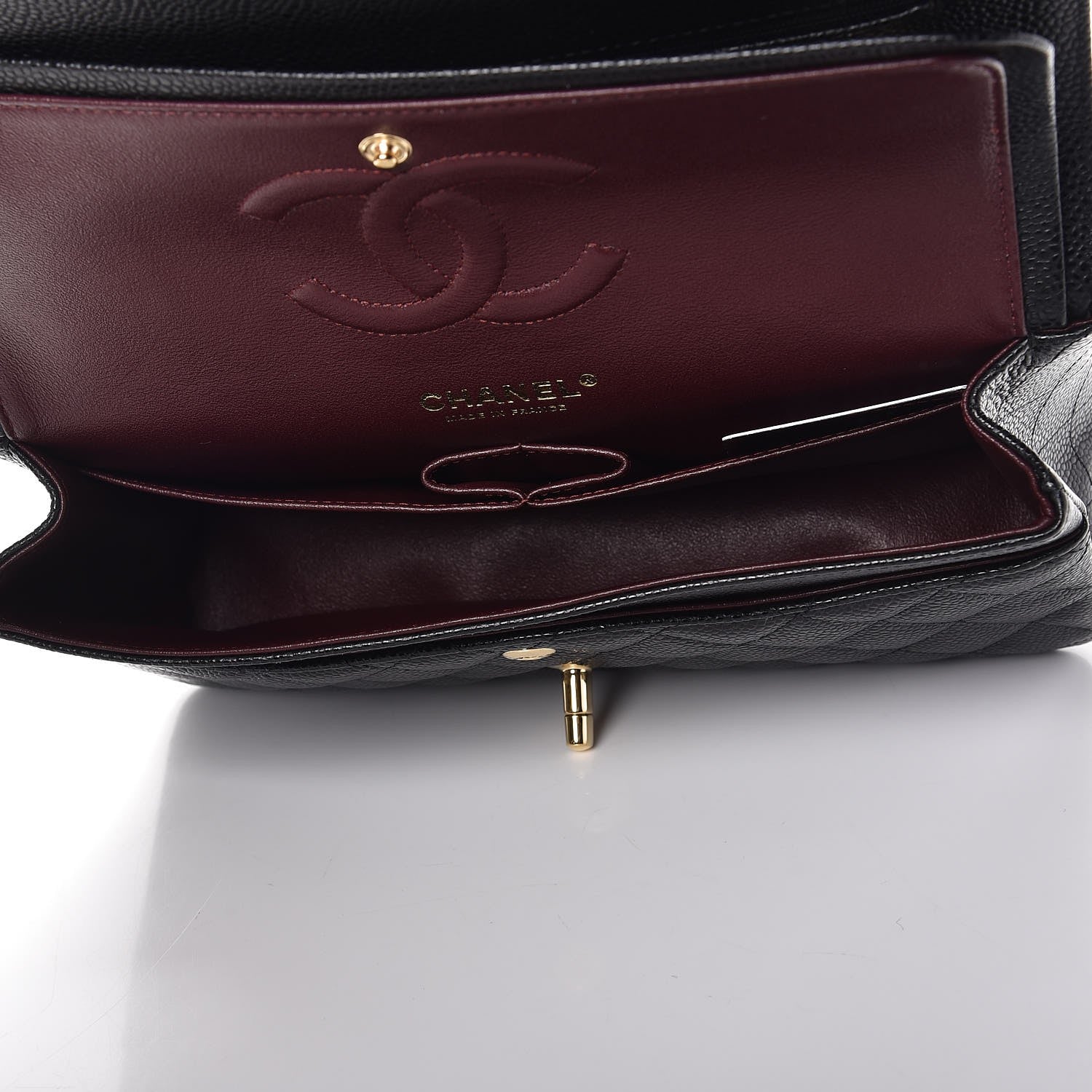 Chanel Caviar Quilted Medium Double Flap Black 7 of 8
