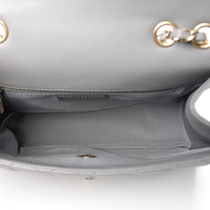 Chanel Lambskin Quilted Medium Mademoiselle Chic Flap Gris 4 of 9