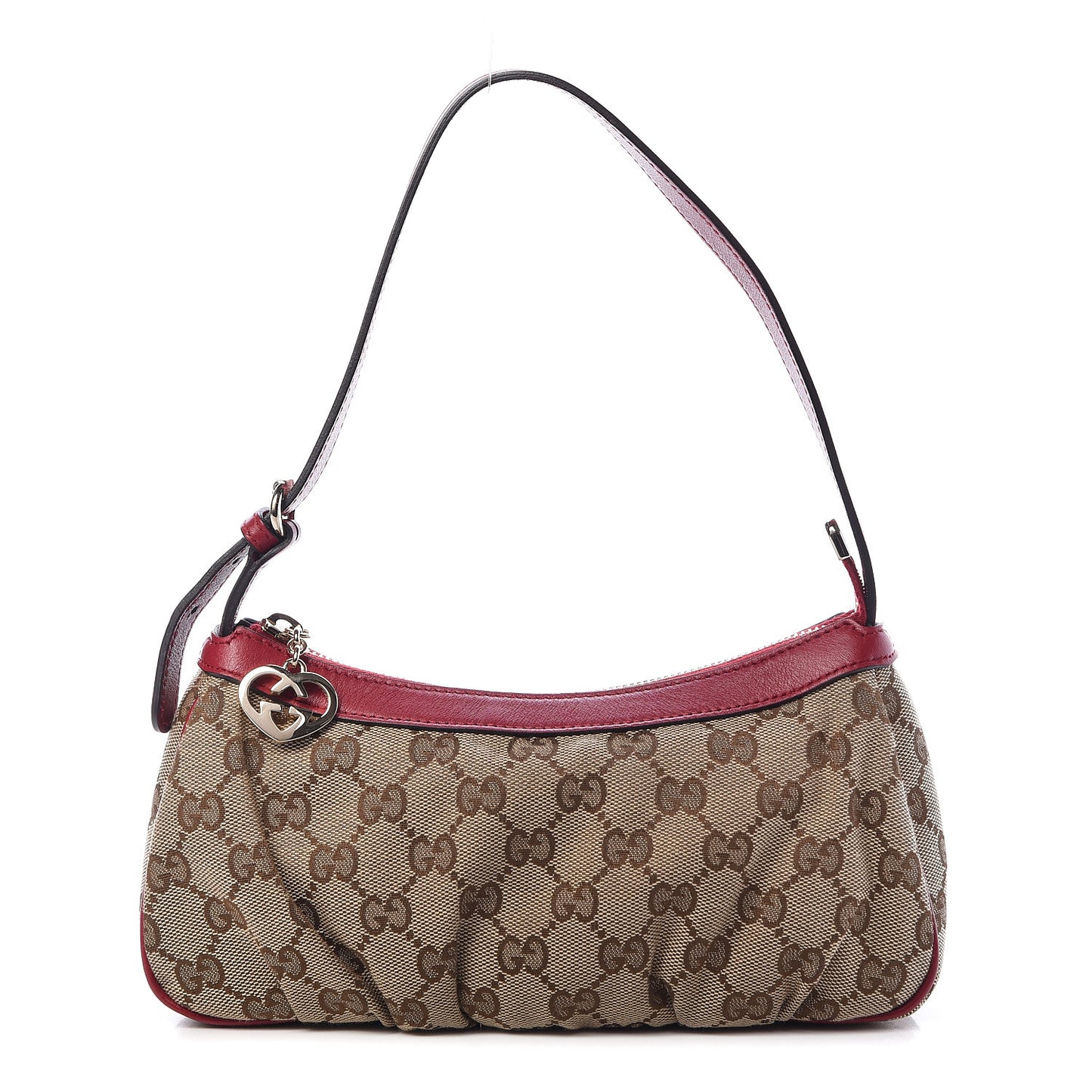 Monogram Lovely Heart Cosmetic Case Red