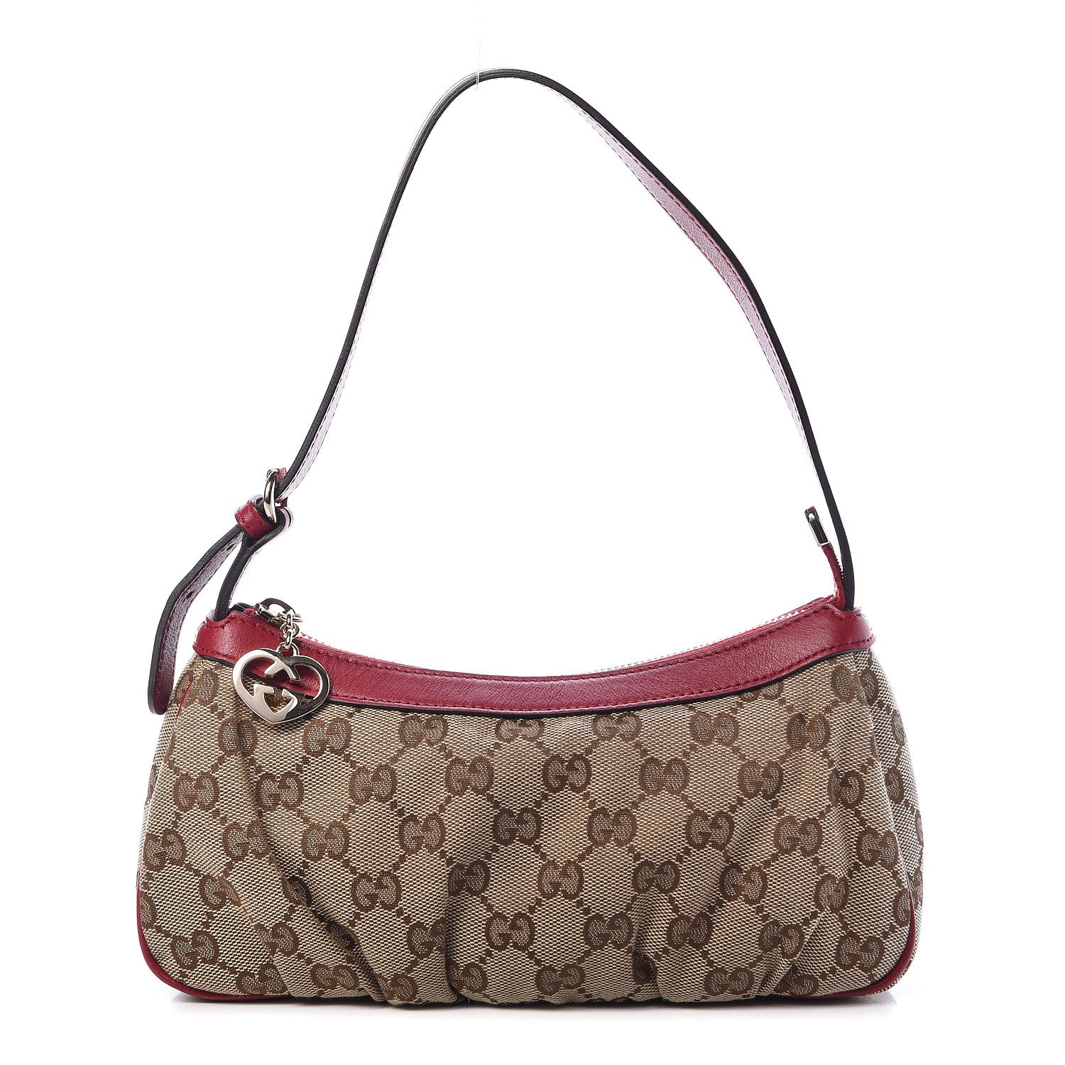 Gucci Monogram Lovely Heart Cosmetic Case Red 1 of 10
