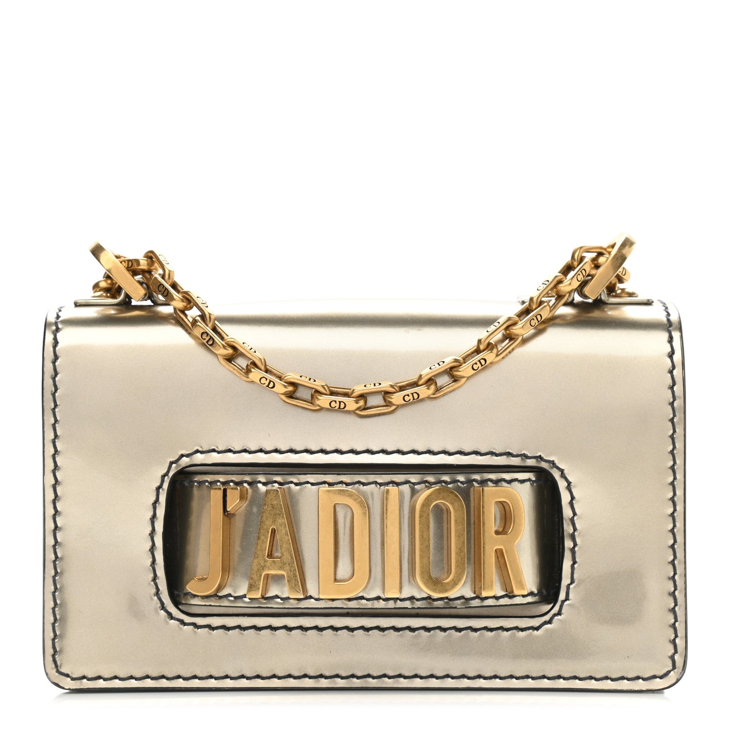 Christian Dior Metallic Calfskin J'Adior Chain Flap Bag Bronze 1 of 9