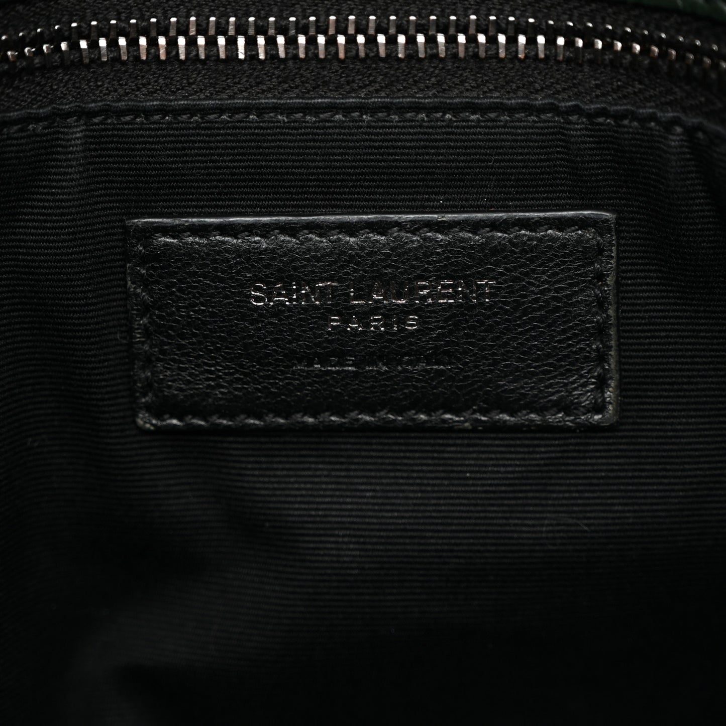 Crinkled Lambskin Matelasse Monogram Medium Niki Chain Satchel Dark Green
