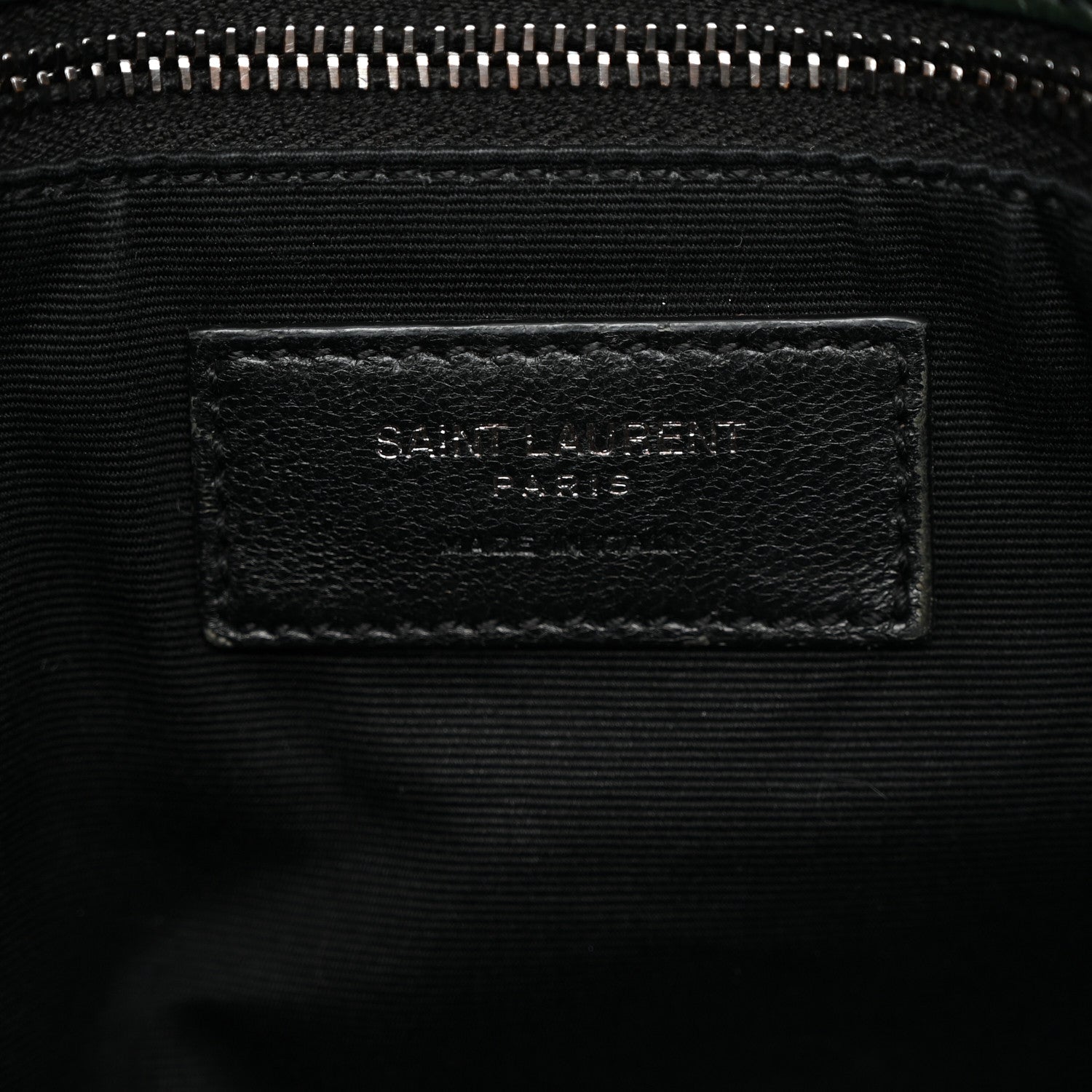 Saint Laurent Crinkled Lambskin Matelasse Monogram Medium Niki Chain Satchel Dark Green 6 of 11