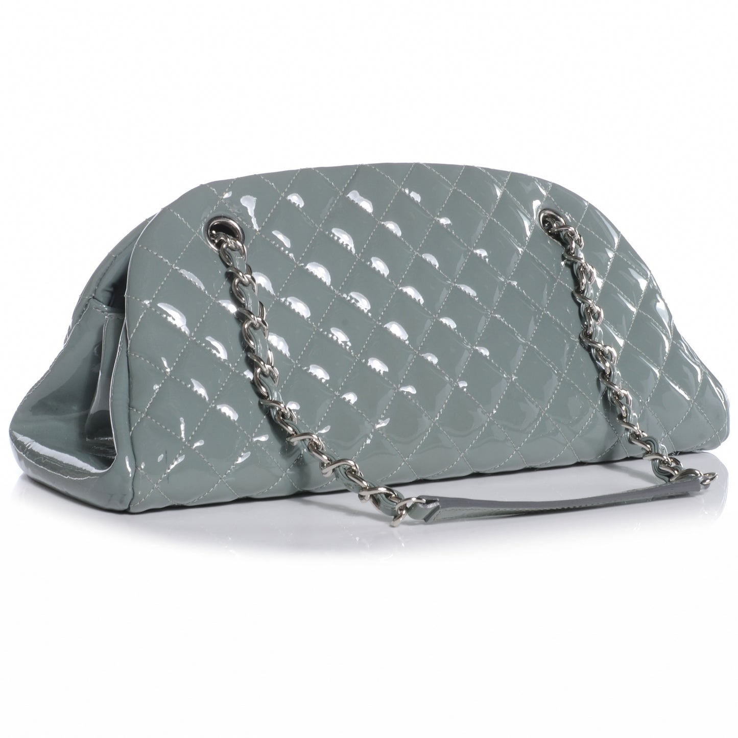 Patent Quilted Medium Just Mademoiselle Grey