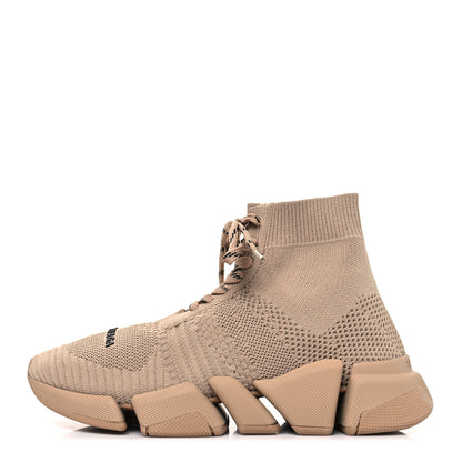 Balenciaga Technical 3D Recycled Knit Womens Speed 2.0 Lace Up Sneakers 36 Monocolor Beige 1 of 7