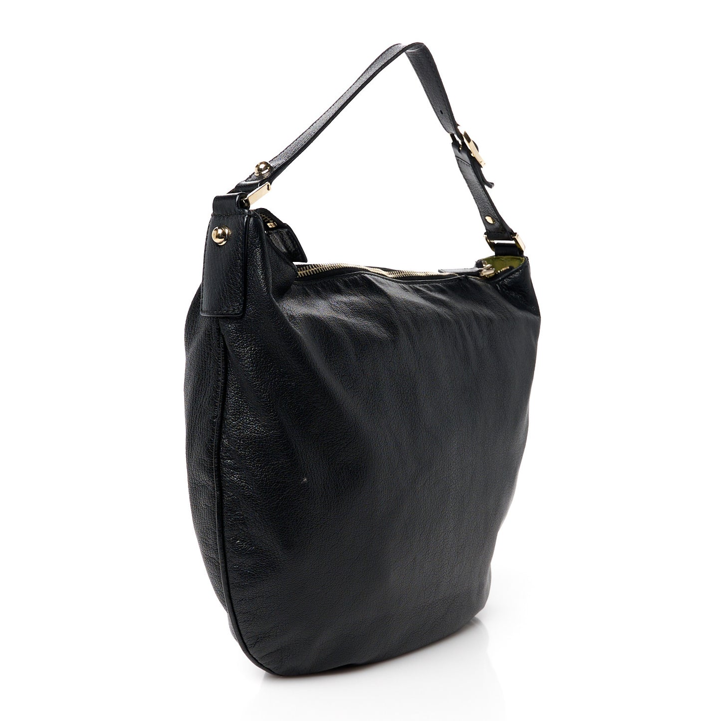 Calfskin Enamel Small Blondie Hobo Black