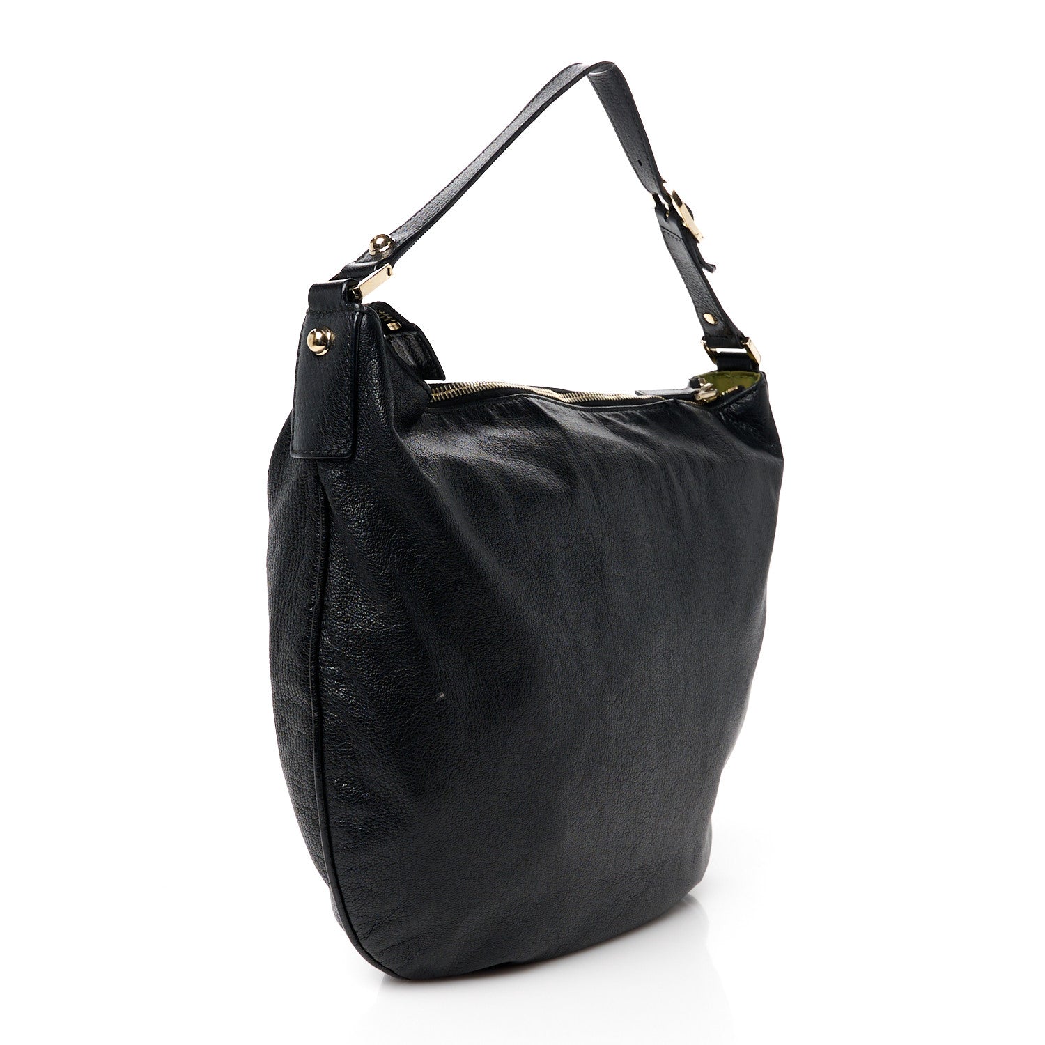 Gucci Calfskin Enamel Small Blondie Hobo Black 3 of 13