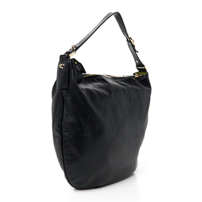 Gucci Calfskin Enamel Small Blondie Hobo Black 3 of 13