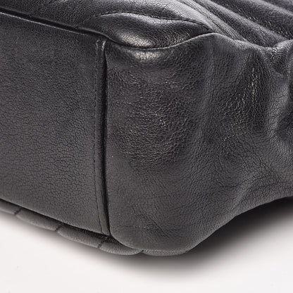 Saint Laurent Sheepskin Matelasse Chevron Monogram Large College Satchel Black 10 of 10