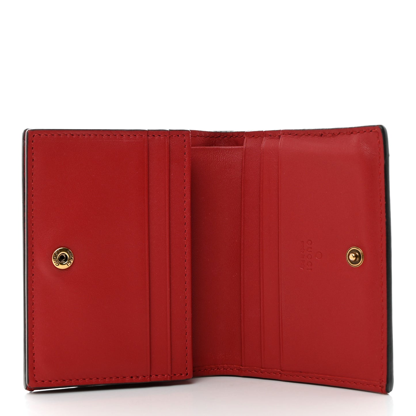 Calfskin Queen Margaret Card Case Wallet Blue Agata Hibiscus Red Mystic White