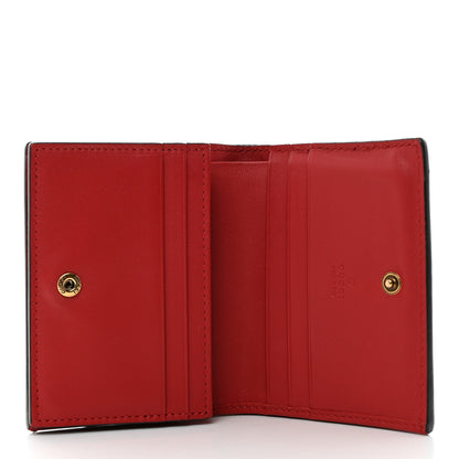 Gucci Calfskin Queen Margaret Card Case Wallet Blue Agata Hibiscus Red Mystic White 5 of 7