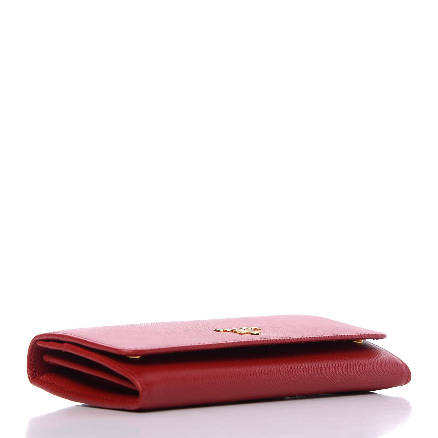 Saffiano Triangle Continental Flap Wallet Fuoco