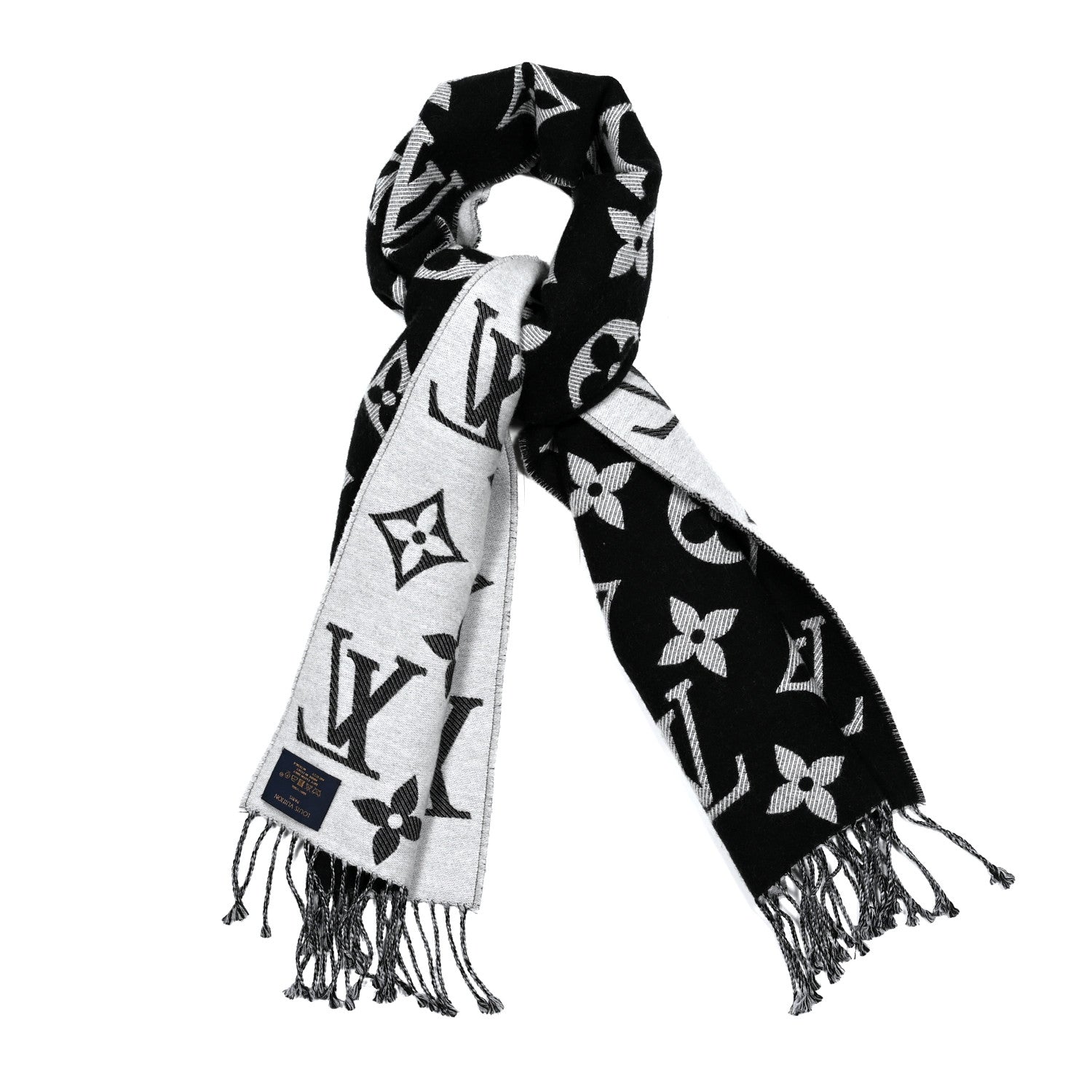 Louis Vuitton Wool Simply LV Scarf Black 1 of 3