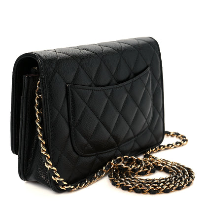 Chanel Caviar Quilted Wallet On Chain WOC Black 3 of 12