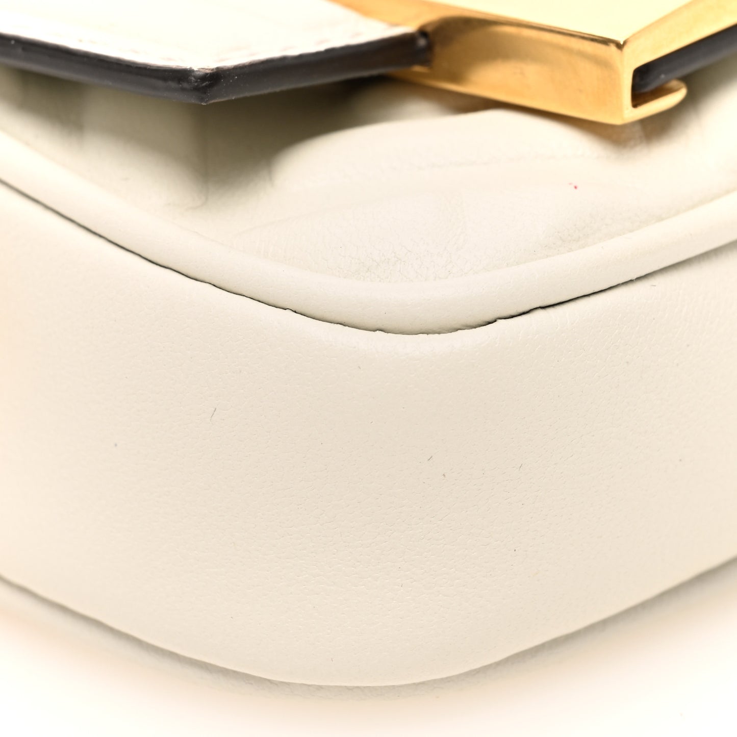 Nappa Matisse FF Embossed Nano Chain Baguette White