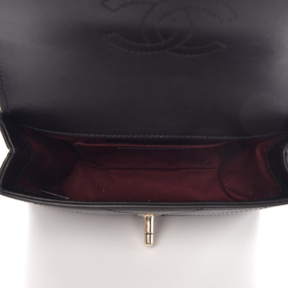 Chanel Calfskin Chevron Stitched Coco Waist Bag Black 5 of 7